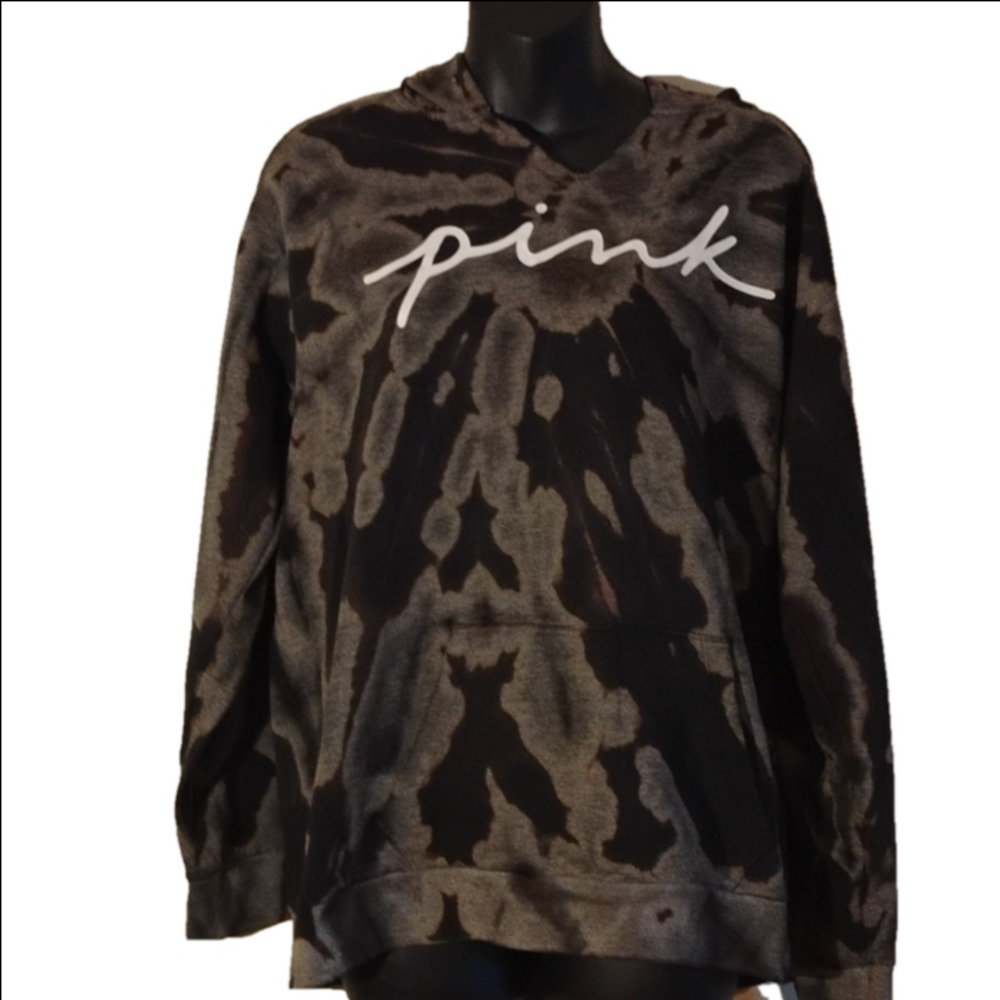Pink Victoria's Secret dye look hoodie. Size small. Super soft and comfy.